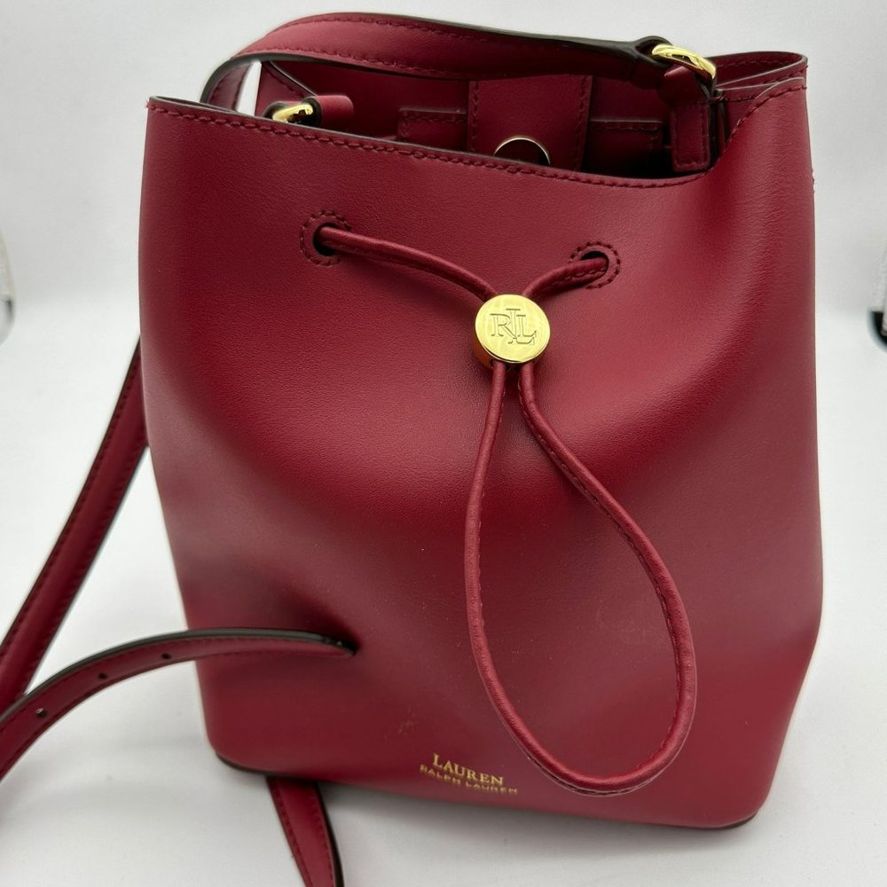 Polo Ralph Lauren Genuine Leather Purse Red New